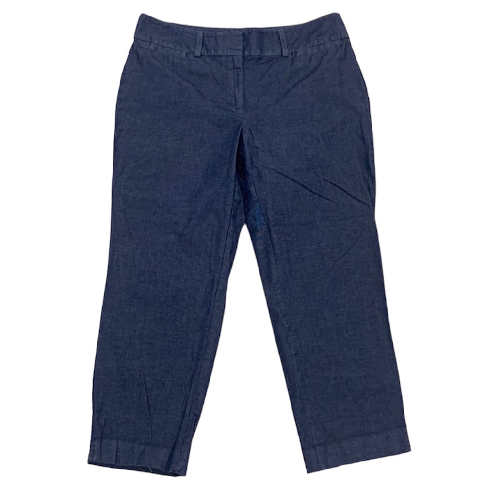 Ann Taylor Chambray Capri Pants Size 8